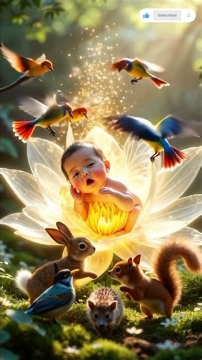A Fairy Baby Sleeping in a Glowing Lotus 🌸🧚‍♀️ | Dreamy AI Short