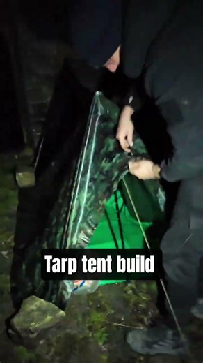 building a triangle tent from tarp ⛺️