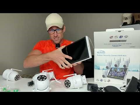 Nufebs Wireless Security Camera System With Monitor. PLUG and PLAY