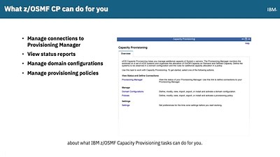 z/OSMF Capacity Provisioning Tutorial