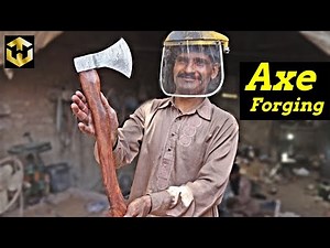 How to Make AXE with Forging Process | Damascus Steel viking Axes