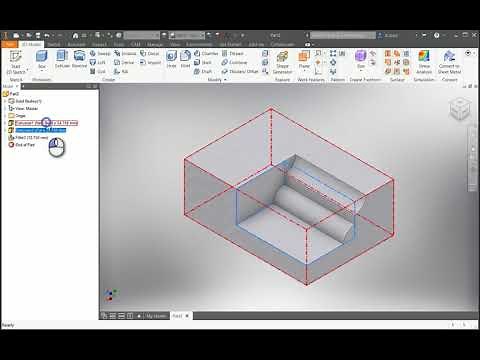 Inventor 2019 inverted fillet