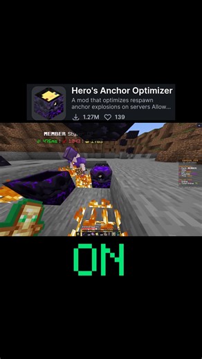 This Cpvp Mod makes you cpvper🔥 part 1 #minecraft #shorts