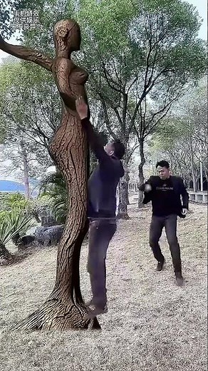 Can't I recognize you if I turn into a tree Magical tree mobile phone special effects