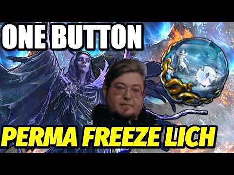 [PoE 2] One Button Perma-Freeze Lich Clears The Screen & Bosses - Frostbolt Cast on Crit Lich Build
