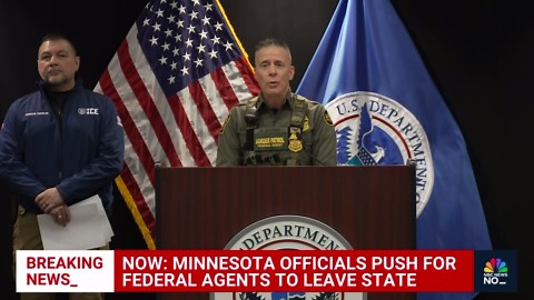 Reporters push Greg Bovino on Trump administration’s description of Pretti shooting