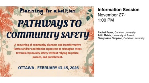 Planning for Abolition - Pathways to Community Saftety Workshop - Information Session