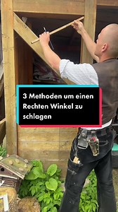 Die 3-4-5 Methode ist meiner Meinung nach, die einfachste Möglichkeit, um händischen einen rechten Winkel zu schlagen. Was gibt es noch für Hilfreiche Tipps und Methoden? #bockaufhandwerk #zimmermann #baustelle #ausbildung #zimmererhandwerk #rechterwinkel #handwerkertricks #ausbildungimhandwerk #fyp | Laurin Bock