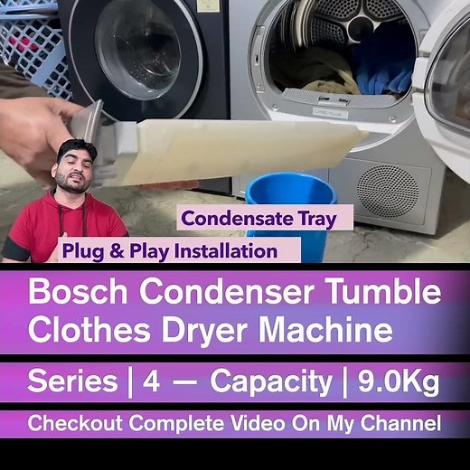 Bosch Condenser Dryer Explained 🔥 | Best Clothes Dryer for Home | Bosch Dryer Demo #shorts