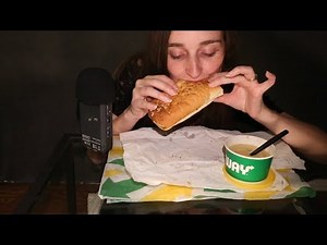 Subway Sandwich & Soup/Eating Sounds/Whispering ^_^ NomNomNom ASMR