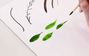 How to Paint Simple Leaves (Part 2: Strokes & Color)