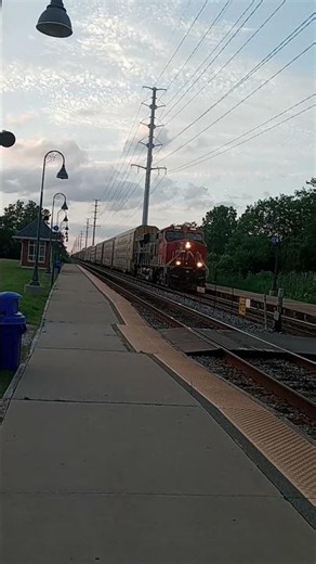 Canadian National 2889 leads M356 at Round Lake Beach, IL