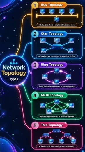 Network Topology Explained 🔥 | 5 Types You Must Know | Computer Networks