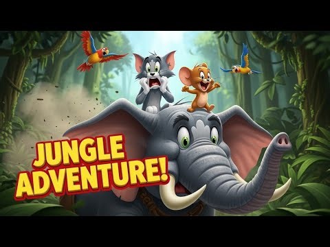 Tom and Jerry Elephant Ride in Jungle 🐘 | Comedy Cartoon