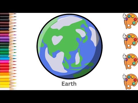 Earth - Sketch Art and Paint | Step by step tutorial | Pencil to Palette
