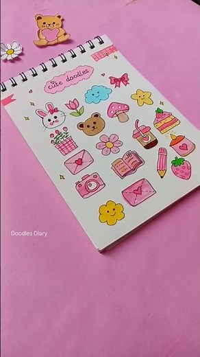 Viral Cute & Easy Pastel Doodles for Beginners 🌸✨ #shorts #aesthetic #diy #viral #cute #doodles