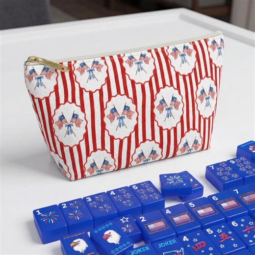 Mahjong Tile Bag Patriotic Mahj Ongg Bag Set Mother’s Day Gift American Flag Tote Rack Holder Mahj Rack Bag Mahjongg Gift for Daughter USA - Etsy