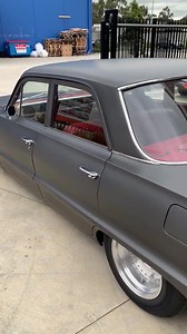 8.1K views · 194 reactions | Here’s a cool ride... Australian assembled 1963 Chevrolet Belair 4 door. 327 V8 with full airbag suspension and in flat gun metal grey finish. A really cool ride. Lot 153 in our November 24 catalogue. Catalogue now online with bidding open at www.burnsandco.com.au Remember we’re open from 12 until 4pm tomorrow (Sunday) for inspections | Burns & Co Auctions | Facebook