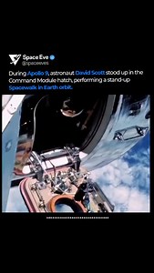 17K views · 5.9K reactions | Apollo 9 didn’t go to the Moon, but it tested everything needed to get there. In this rare footage, David Scott performs a stand-up EVA from the Command Module hatch, checking suits, hatch hardware and procedures for future lunar missions. Follow @spaceeves #Apollo9 #Spacewalk #SpaceHistory | SpaceEve | Facebook