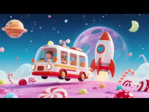 Rocket Bus Lands on Candy Planet | Sweet Space Adventure for Kids