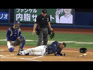 柳裕也、危険球退場！ 頭部への死球にソトが倒れ込む 横浜DeNAベイスターズ 2022/09/28