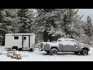 Solo Winter Camping in a Cargo Trailer