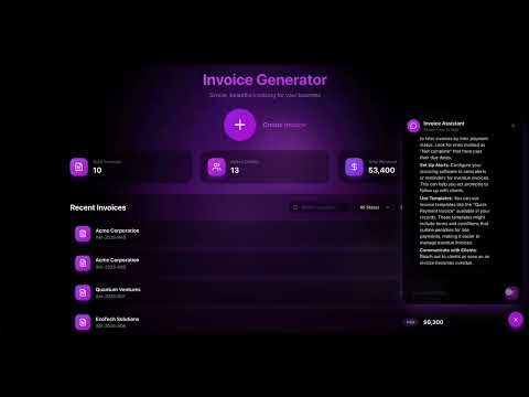 Create an Invoice Generator | Taskade Genesis