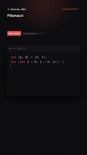 Fibonacci em JS — do básico ao avançado #Shorts