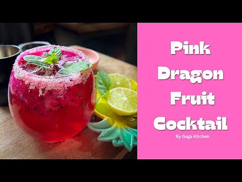 Pink Dragon Fruit Cocktail |Easy Dragon Fruit Cocktail |Holiday Cocktail |How to make fruit cocktail
