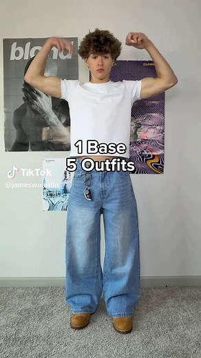 1 Base 5 Outfits 🎱 #outfitinspo #basics #clothing #style #fyp | outfits