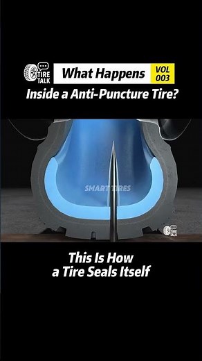 What Happens Inside a Self-Sealing Tire? #tire #automobile #tyre
