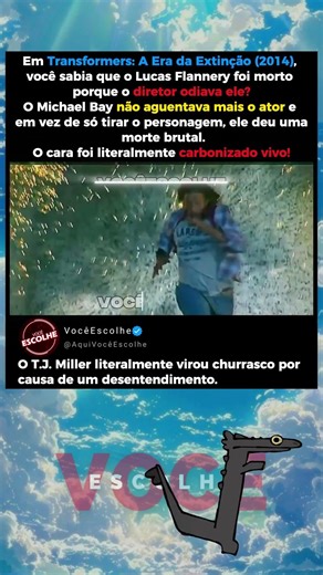 Em Transformers: A Era da Extinção (2014), houve uma morte motivada por uma treta real no set