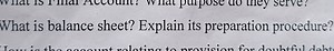 What is a Balance Sheet? Explain its preparation procedure.... | Filo