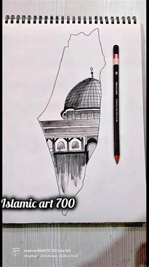 “This Map Turns into Al-Aqsa 😳🕌 | Islamic Sketch #shorts#sketch #islamicdrawing #aqsa