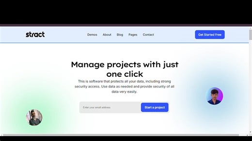 Stract landing page design by ReactJS | Shivam Kumar posted on the topic | LinkedIn