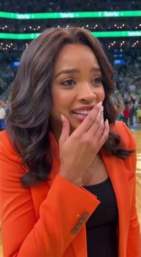 On-Court Proposal Shocks Arena | Celtics Player Interrupts Interview to Propose Live! #NBA #Shorts