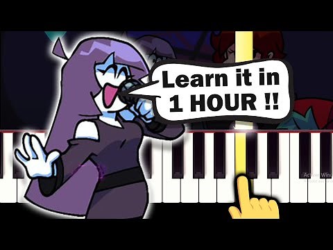 Friday Night Funkin - EEEAAAOOO + Lila - EASY Piano tutorial