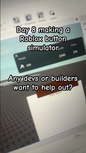 Day 8 making a Roblox button simulator #roblox #gamedev