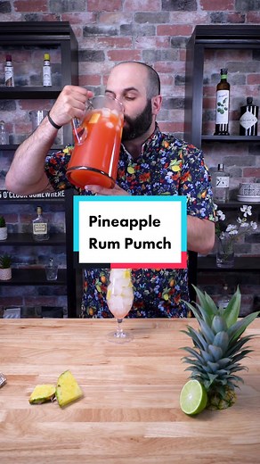 🍍PINEAPPLE RUM PUNCH🍍 Make it for your next party! It’s a tropical, fruity and DELICIOUS way to entertain your guests! For every 1 (750 ml) bottle of rum, add: 🍍1.5 Cups Pineapple Juice 🍍1.5 Cups Orange Juice 🍍3/4 Cup Lime Juice 🍍3/4 Cup Grenadine ➡️Then add frozen fruit or fresh fruit and ice before serving! Who would you share it with!? Tag them below⬇️ #rum #punch #rumpunch #tropical #cocktails #cocktailrecipes