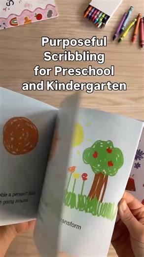 Growing Writers | Books and Curriculum on Instagram: "Comment DRAW and I will send you the link to my scribbling unit AND my book, Scribble Scrabble! I created it with preschoolers in mind (and was inspired by my own preschoolers at home to create this unit) This drawing unit focuses on purposeful scribbling and drawing different lines to draw a story! Here’s the low down: ⭐️4 week unit with lesson plans and anchor charts ⭐️students will start by focusing on scribbling an object with one color ⭐