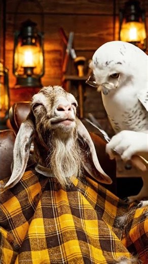 Goat Gets the Sharpest Beard Trim in the Countryside!