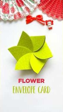 DIY Flower Envelope Card 🌸 | Easy Paper Craft Idea #Shorts #DIYCraft #EnvelopeCard