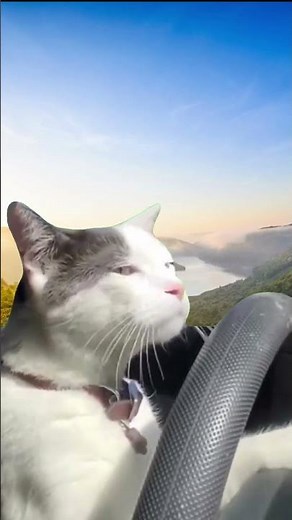 Cat Driving a Car! 🐱🚗 | Hilarious & Adorable Pet Moments