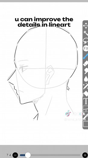 How to Draw Side profile face #tutorial #manga #drawingtutorial #fyp #anime #ibispaintx