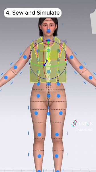 Sewing a basic bodice in Clo3d🪡 #digitalfashion #fashiondesigner #fashiondesign