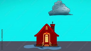 lightning protection works on buildings, lightning rod that safely channels lightning strike to ground, This visual demonstrates science of lightning strikes, charge distribution in clouds, lightning