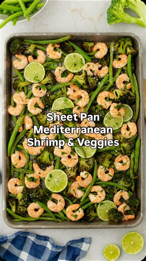 DINNER’S DONE. 💁🏻‍♀️ Juicy, charred Mediterranean shrimp roasted veggies… all on ONE pan. 🍤🔥 25 minutes. Minimal cleanup. Maximum flavor. This one’s on repeat at my house. ✨ Comment NEED and I’ll send you the recipe 💌 Or head to my website joybauer.com for all the deets (link in bio) ➡️ @joybauer | Joy Bauer