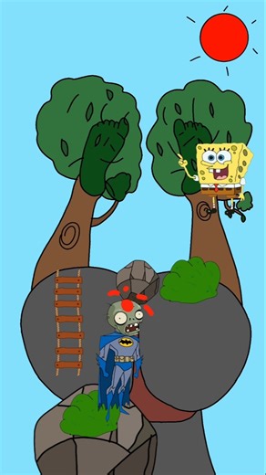 zombie attack on SpongeBob funny cartoon #animation #shorts #funny #zombie #spongebob