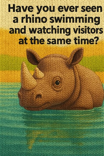 Don’t miss the rhino with half its body underwater — loving the swim while staying alert and watching the visitors 🦏💦 This powerful rhino cools off in the water, enjoying the moment while keeping an eye on everything around. Such a unique mix of calm and alertness makes rhinos truly fascinating. Have you ever seen a rhino swimming and watching visitors at the same time? Español No te pierdas al rinoceronte con medio cuerpo bajo el agua — disfrutando nadar mientras se mantiene alerta observando