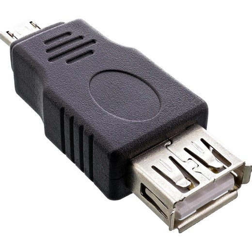 InLine Micro-USB Adapter Micro-A Stecker an USB-A Buchse (USB 2.0, USB-A, 50 cm)